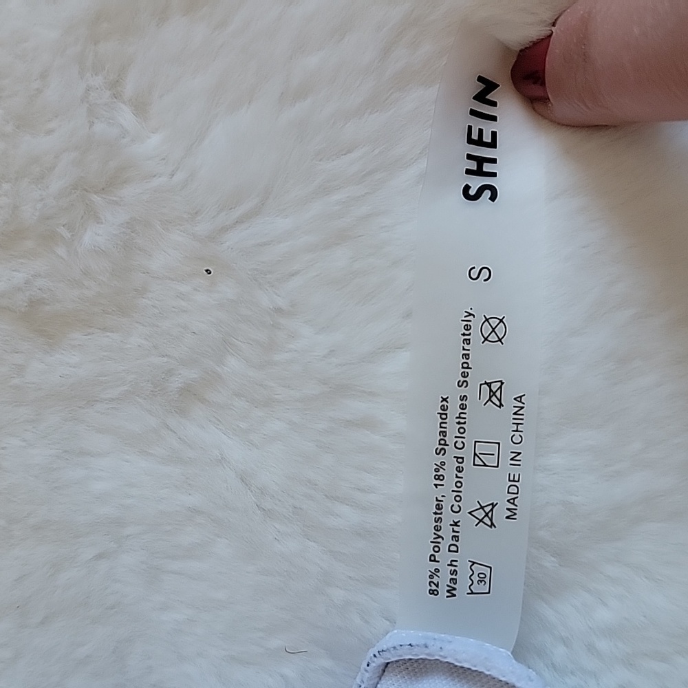 SHEIN Striped Cut-Out Bandeau One Piece Swimsuit NWOT - Picture 8 of 10